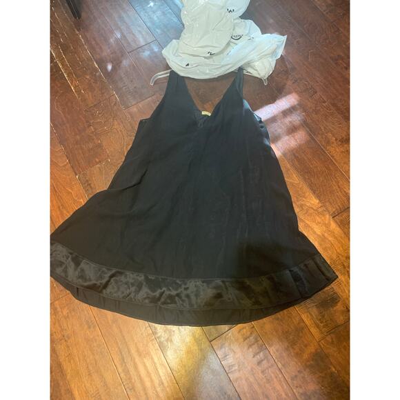 Vintage Maxstudio.com 100% Silk Black A Line Dress - Sz Large - Picture 4 of 8